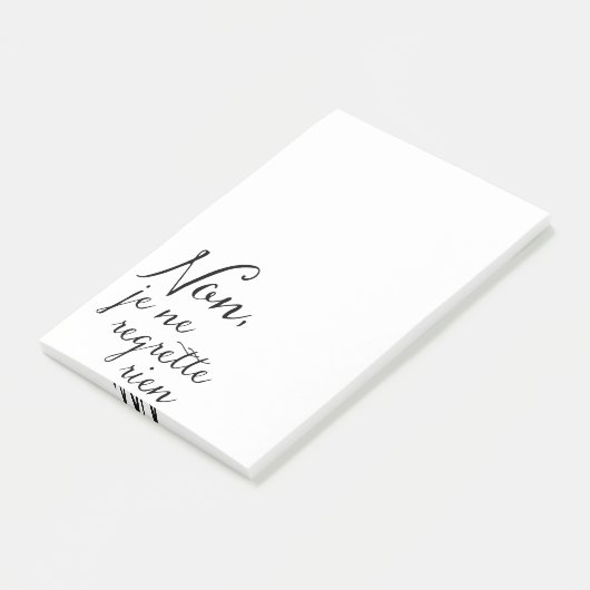 Keine Bedauern-Ruhestands-oder Post-it Klebezettel (angewinkelt)