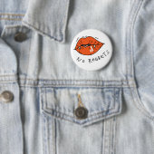 Keine Bedauernswerte Rote Lippen Anti-Valentin Button (Beispiel)