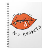 Keine Bedauernswerte Rote Lippen Anti-Valentin Notizblock (Vorderseite)