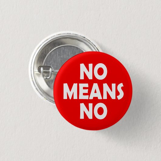 Keine Bedeutung Kein Feminist Button (Vorne & Hinten)