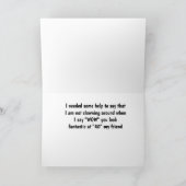 **KEINE BEENDIGUNG UM SIE SEHEN SICH BEI 40*** KARTE (Innenseite)