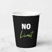 Keine Begrenzung Pappbecher (Rückseite)