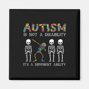 Keine Behinderung, andere Fähigkeit Skelett Autism Magnet