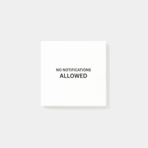 Keine Benachrichtigungen erlaubt Minimalistische t Post-it Klebezettel