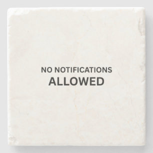 Keine Benachrichtigungen erlaubt Minimalistische T Steinuntersetzer