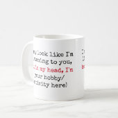Keine benutzerdefinierten Funny Quotes Co. Kaffeetasse (Vorderseite Links)