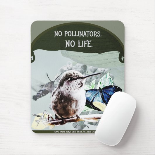 Keine Bestäuber, kein Leben Mousepad (Mit Mouse)