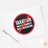 Keine Besteuerung ohne Vertretung Runder Aufkleber (Umschlag)