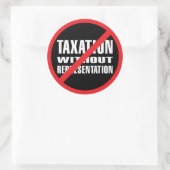 Keine Besteuerung ohne Vertretung Runder Aufkleber (Tasche)