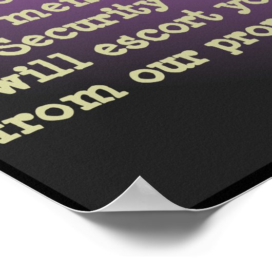 Keine Bewerbung Poster (Ecke)