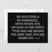 keine Bewerbung Postkarte (Vorne/Hinten)