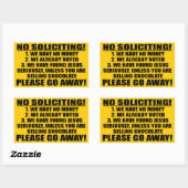 Keine Bewerbung Rechteckiger Aufkleber (Blatt)