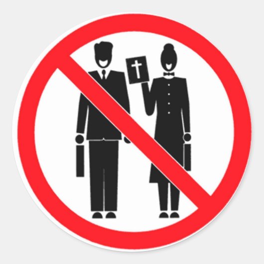 Keine Bibelwirbel Runder Aufkleber (Vorderseite)