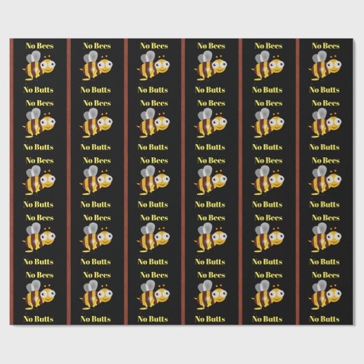 Keine Bienen Keine Hintern Packpapier (Flach)