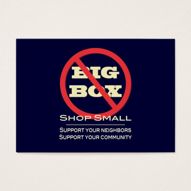 Keine Big Box Stores! (Vorderseite)