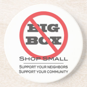 Keine Big Box Stores! Getränkeuntersetzer