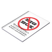 Keine Big Box Stores! Notizblock (Linke Seite)