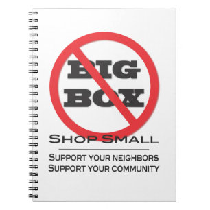 Keine Big Box Stores! Notizblock