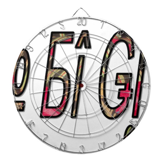 Keine Bigiji-Textkunst Dartscheibe (vorne)