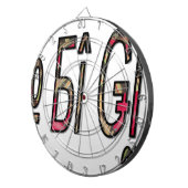 Keine Bigiji-Textkunst Dartscheibe (Vorderseite rechts)