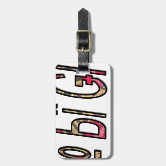 Keine Bigiji-Textkunst Gepäckanhänger (Vorderseite vertikal)