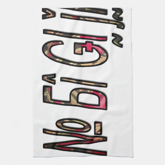 Keine Bigiji-Textkunst Handtuch (Vertikal)