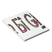 Keine Bigiji-Textkunst Notizblock (angewinkelt)