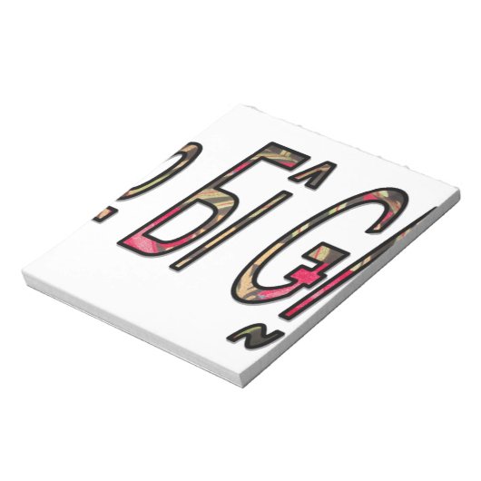 Keine Bigiji-Textkunst Notizblock (Rotiert)