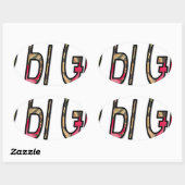 Keine Bigiji-Textkunst Ovaler Aufkleber (Blatt)