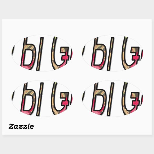 Keine Bigiji-Textkunst Ovaler Aufkleber (Blatt)