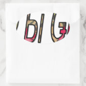 Keine Bigiji-Textkunst Ovaler Aufkleber (Tasche)
