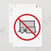 Keine Bildschirme Postkarte (Vorne/Hinten)