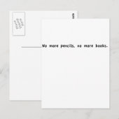 Keine Bleistifte mehr Postkarte (Vorne/Hinten)