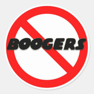 Keine Boogers Runder Aufkleber