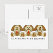 Keine bösen Welpen sehen Postkarte (Vorne/Hinten)