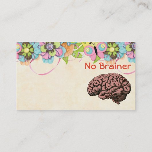 Keine Brainer Business Card Visitenkarte (Rückseite)