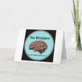 Keine Brainer Grußkarte Karte (Rückseite)