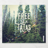 Keine Bras im Wald erlaubt Bierflaschenetikett (Einzelnes Label)