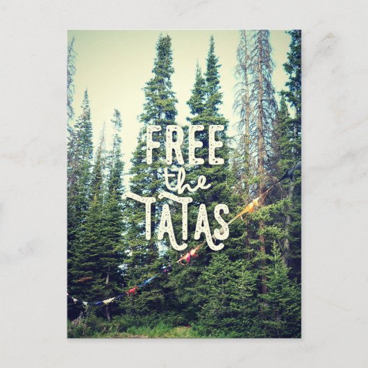 Keine Bras im Wald erlaubt Postkarte (Vorderseite)