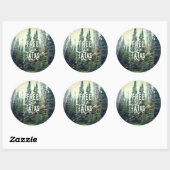 Keine Bras im Wald erlaubt Runder Aufkleber (Blatt)