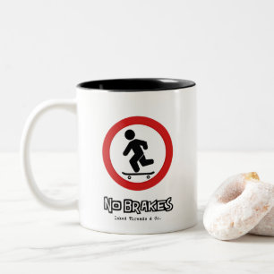 Keine Bremsen Skateboarder-Tasse Zweifarbige Tasse