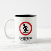 Keine Bremsen Skateboarder-Tasse Zweifarbige Tasse (Links)