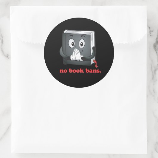 Keine Buchverbote Bitte Runder Aufkleber (Tasche)