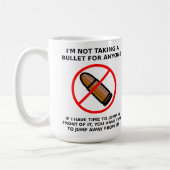 Keine Bullet Funny Mug Kaffeetasse (Links)