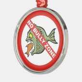 Keine Bully Zone Silbernes Ornament (Links)