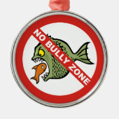 Keine Bully Zone Silbernes Ornament (Vorne)