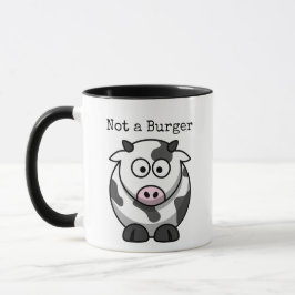 Keine Burger-Cartoon-Kuh Tasse