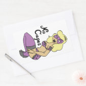 Keine Capes Superheroine-Button-Up-Aufkleber Rechteckiger Aufkleber (Umschlag)