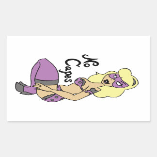 Keine Capes Superheroine-Button-Up-Aufkleber Rechteckiger Aufkleber