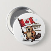 Keine Chance auf Schneeflocken, Biber, kanadische Button (Vorne & Hinten)